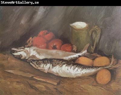 Vincent Van Gogh Still life with mackerels,Lemons and Tomatoes (nn04)